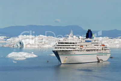 Cruiseship off the Coast of Greenla