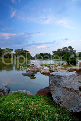 Pond in Chicago's - Japanese Garden