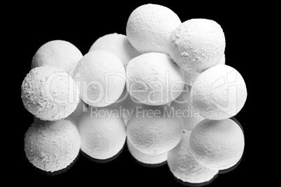 Candy marzipan snowballs