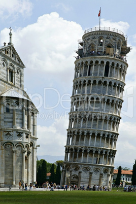 The leaning Tower of Pisa in Italy