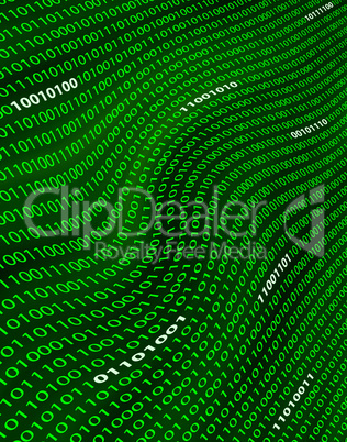 A distorted field of binary code