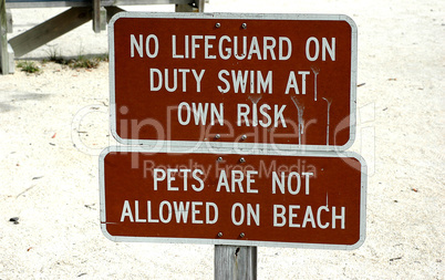 Sign, No Lifeguard on Duty