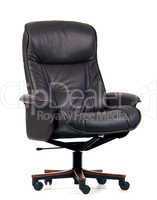 Black leather luxury office chair