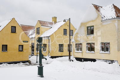 Snow-covered village