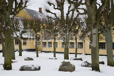 Snow-covered village