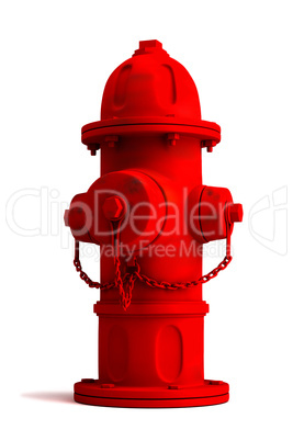 Red fire hydrant 3D