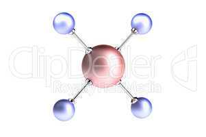 CH4 or methane gas molecule model