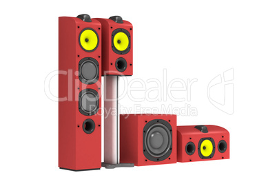 Colourful speakers 3D