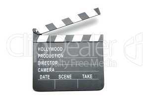 Hollywood clapper board