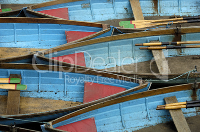 Row boats, Oxford canal, UK