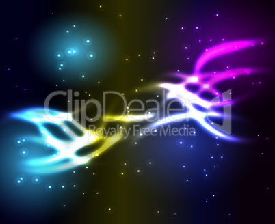 Blue Glowing Abstract Lines background, for your design