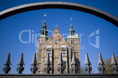 Rosenborg castle behind the gate
