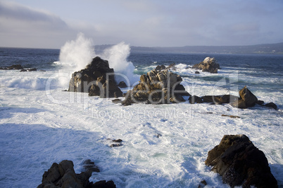 Waves crashing at Point Lobos