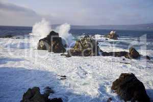 Waves crashing at Point Lobos