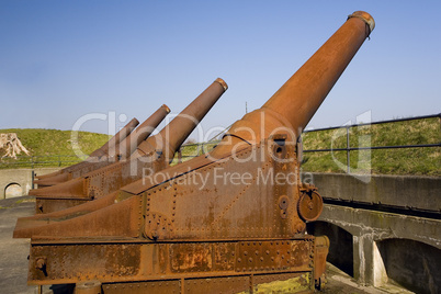 Cannons at Charlottenlund Fort Cope