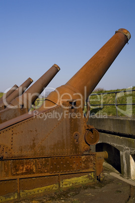 Cannons at Charlottenlund Fort Cope
