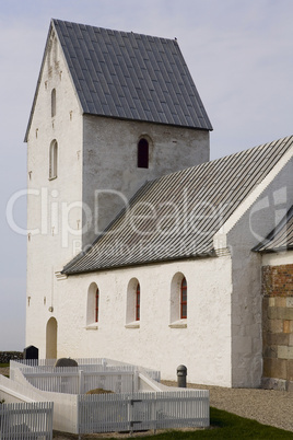 Lonely church at the danish west coast