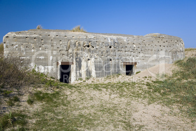 Old German air-raid shelter at the beach