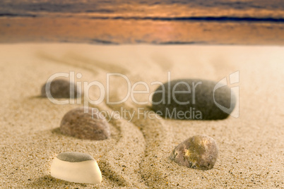 Stones at the North Sea beach