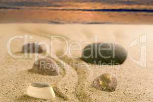 Stones at the North Sea beach