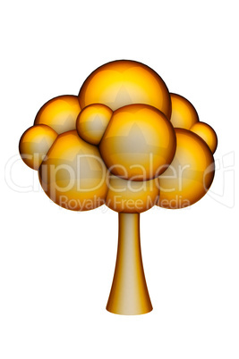 Golden tree icon