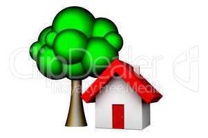 House and tree icon