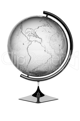 Silver Globe showing Americas