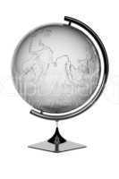 Silver Globe showing Asia and India