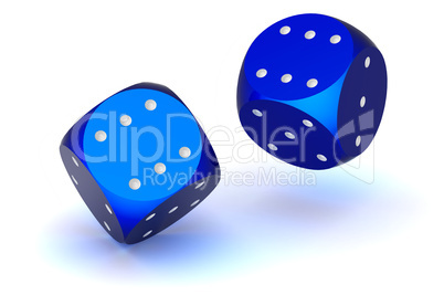 2 blue dice