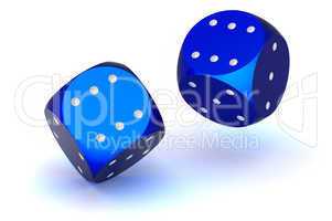 2 blue dice