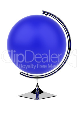 Empty blue globe