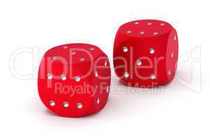 2 red dice