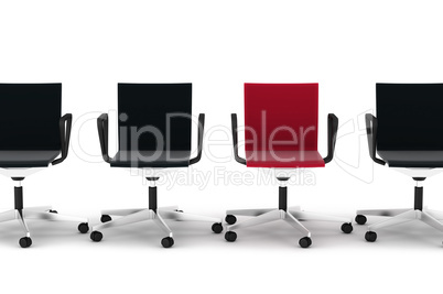Row of office chairs