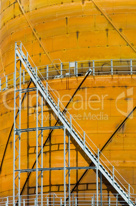 Abstract of gas tank or gasometer