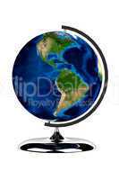 Globe showing Americas