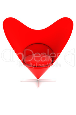 Heart shaped red chair