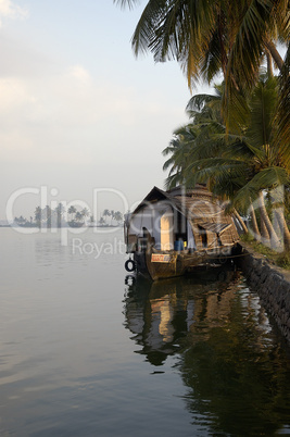 Houseboat on backwaters Kerala Indi