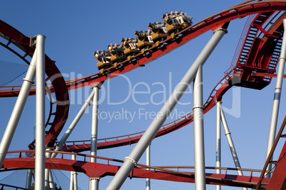 Modern roller coaster in Tivoli Cop