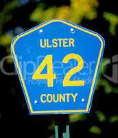 Road Sign: Ulster Cty. Route 42