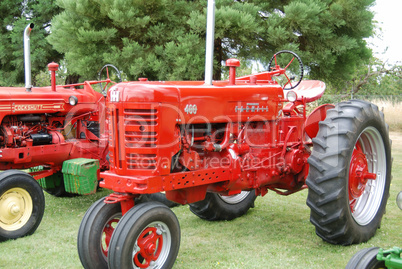 Two Red Tractors