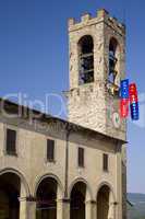 The bell tower in Bibbiena, Tuscany