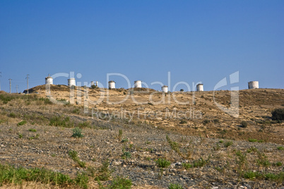 Old windmills in Bodrum and Gumbet,