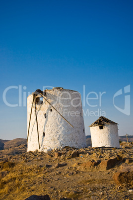 Old windmills in Bodrum and Gumbet,