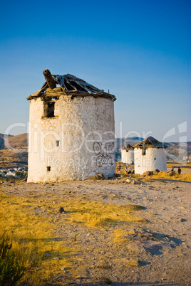 Old windmills in Bodrum and Gumbet,