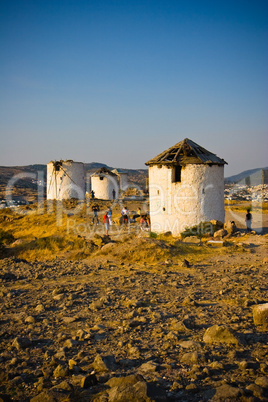 Old windmills in Bodrum and Gumbet,