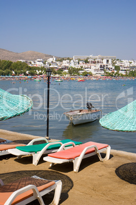 Beach scene of Gumbet, Turkey