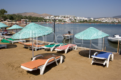 Beach scene of Gumbet, Turkey