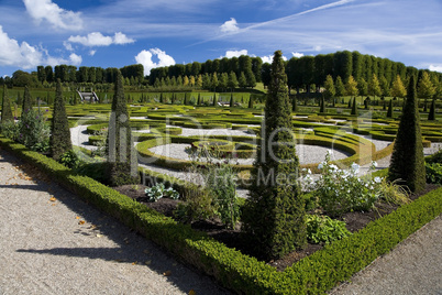 The baroque style garden at Frederi