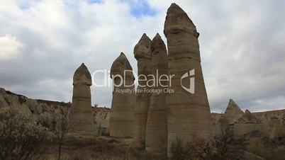 Famous city  Cappadocia in Turkey, time lapse