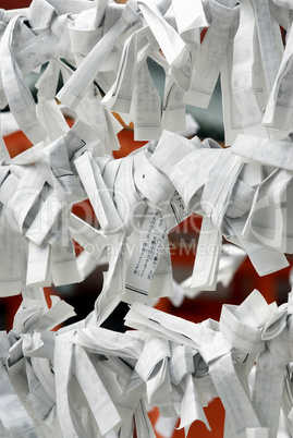 Image of Folded Shinto Prayer Notes